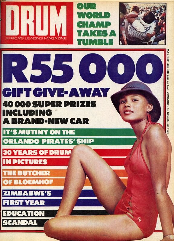 BAHA Drum Magazine cover, South Africa edition, May 1981